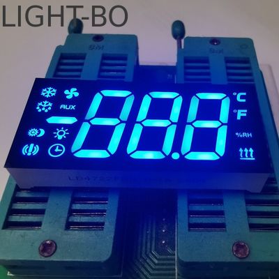Custom 3 Digit 7 Segment LED Display Ultra Blue Common Anode for Refrigerator Controller