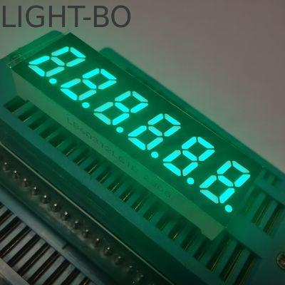 Small Size 6 Digit 7 Segment LED Display Common Anode Green for Frequency Converter