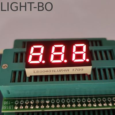 0.4in CC 3-Digit 7-Seg LED, Ultra Bright Red Display for Temp Indicator
