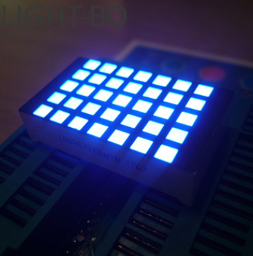 Ultra bright blue 3mm 5*7 sqaure dot matrix led display row cathode column anode for elevator floor indicator