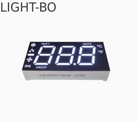 Customized Ultra white 3 1/2 digit 7 segment led display for instrument panel