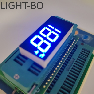 Blue Custom 3 Digit 7 Segment LED Display for Freezer Control