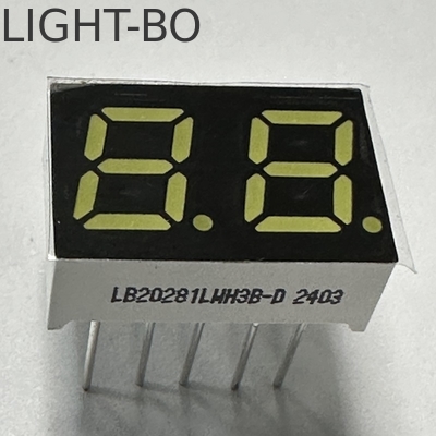 Super Bright White 2 Digit 7mm 7 Segment LED Display Common Cathode for Home Appliances