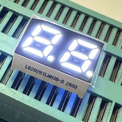Super Bright White 2 Digit 7mm 7 Segment LED Display Common Cathode for Home Appliances