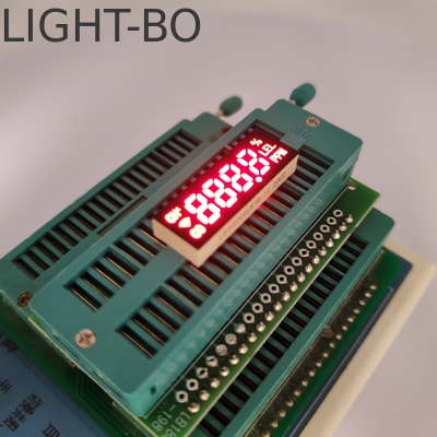 Bright Red 4-Digit LED Clock Display for Easy-Read Time on Home Appliances