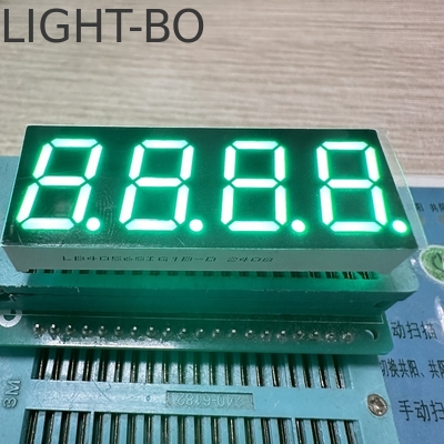 4-Digit 0.56-Inch (14.2mm) 7-Segment LED Display – Pure Green, Common Anode for Instrument Panels & Home Appliances