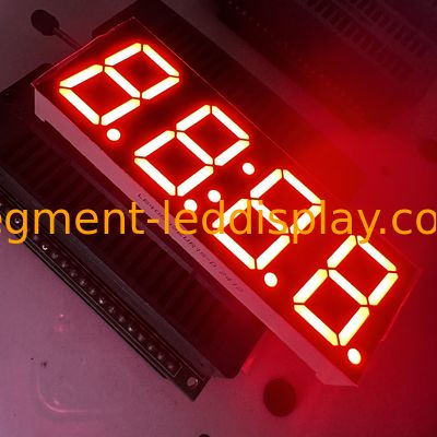High-Visibility Ultra Red 4-Digit LED Clock Display Unit