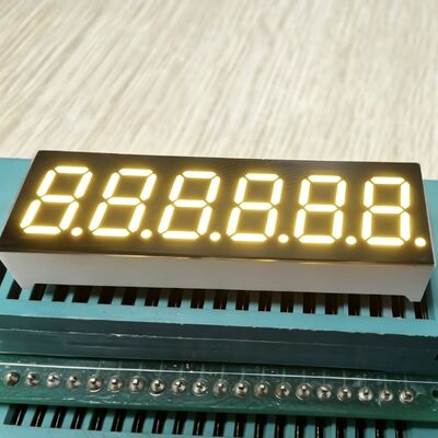 Yellow 6 digit 0.36-inch 7 Segment LED Display Common Anode for Instrument Panel