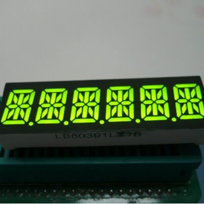 Good price Custom Super Bright Green 0.39 inch 6 Digit 14 Segment LED Display Common Anode for Instrument Panel online