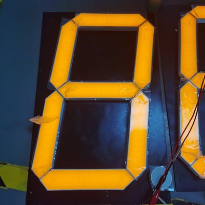 Good price 16 Inch Ultra Bright Yellow Single Digit 7 Segment LED Display Common Anode for Large Billboards online