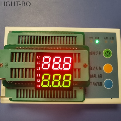 Good price Double Row 8.6mm Height 7 Segment LED Display Two Color 3 Digit online