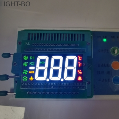 Ultra White/Red /Yellow /Green 3 Digit 7 Segment LED Display For Temperature Control
