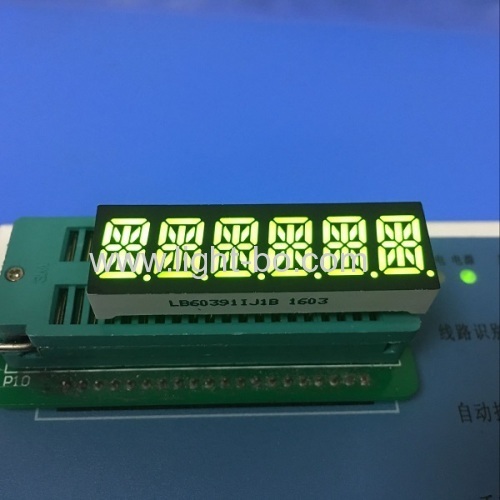 Ultra white 10mm Six digit 14 segment led display common anode for ...
