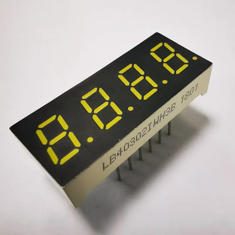 White 7.62mm 4Digit 7 Segment LED Display Common Anode for Temperature Indicator 0