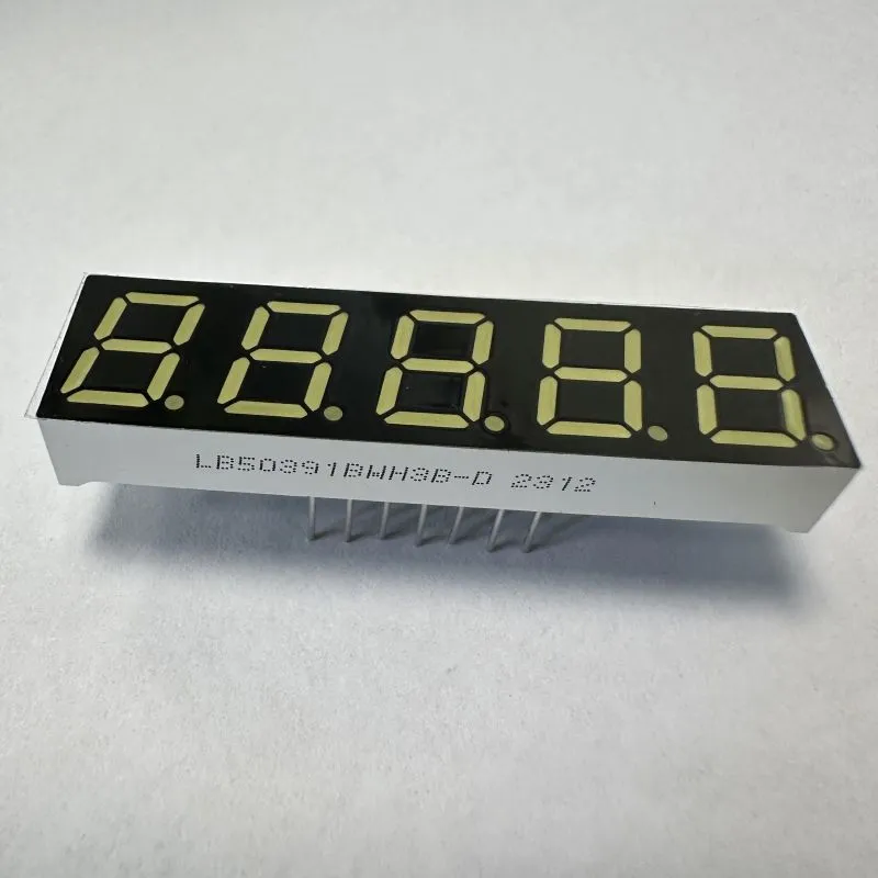 Ultra White 7 Segment LED Display 5 Digit 0.39inch Common Anode for Digital Indicator 0