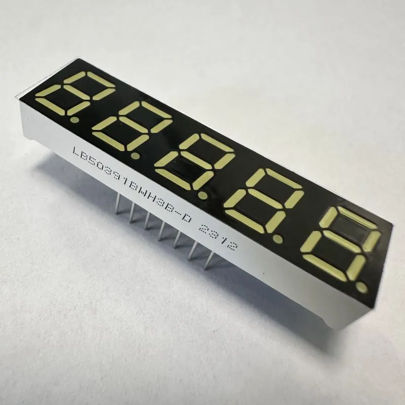 Ultra White 7 Segment LED Display 5 Digit 0.39inch Common Anode for Digital Indicator 1