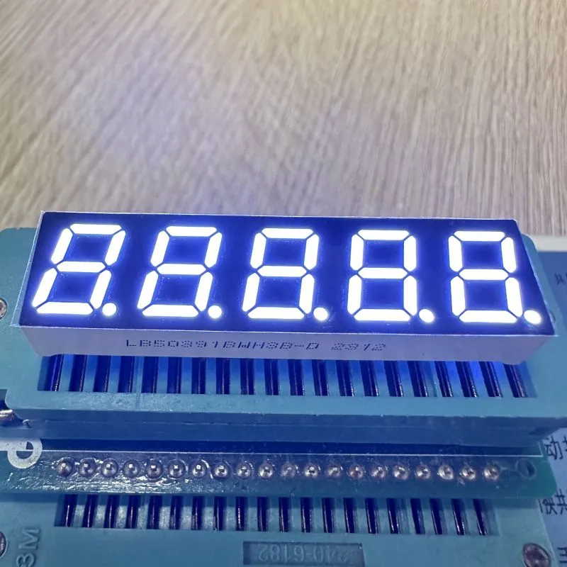 Ultra White 7 Segment LED Display 5 Digit 0.39inch Common Anode for Digital Indicator 5