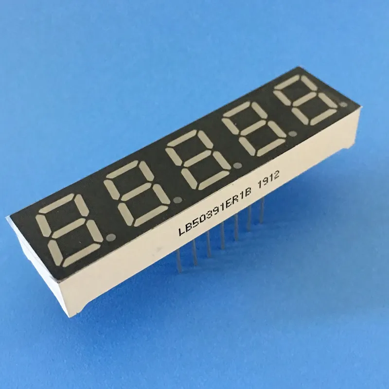 Super Bright Red 7 Segment LED Display 0.39inch 5 Digit Common Anode for Digital Frequency Convertor 0