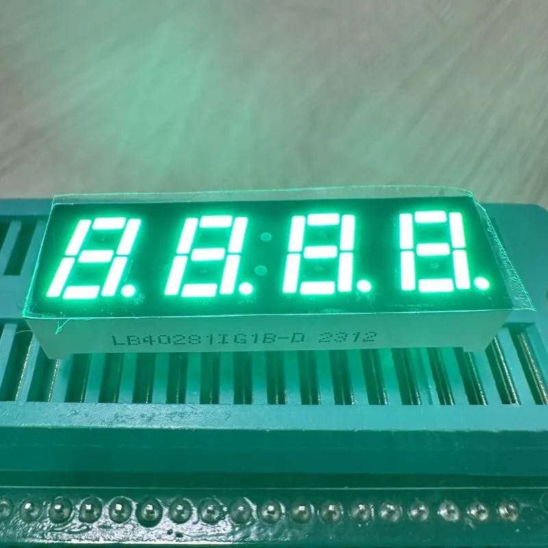 LED Display 7 Segment 4 Digit Pure Green Common Cathode for Temperature Humidity 0