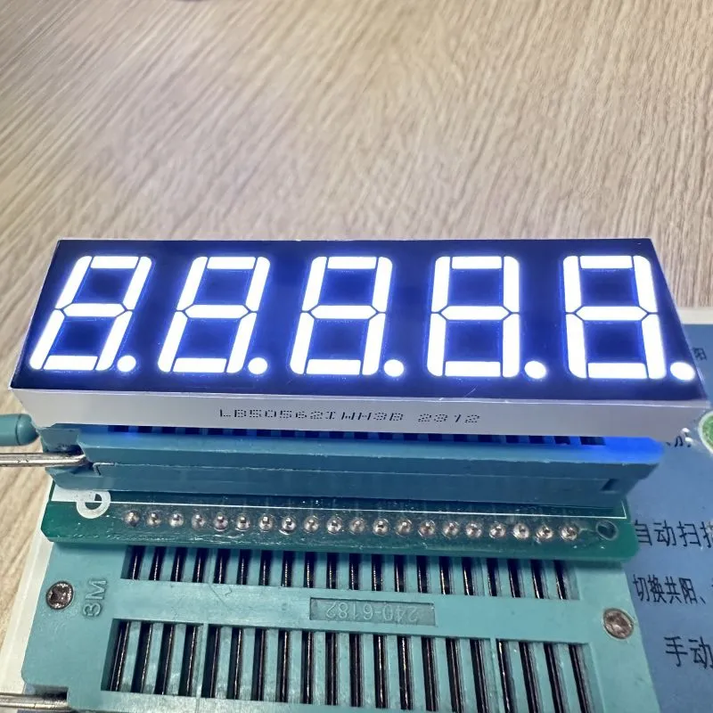 Ultra White 0.56inch 5-Digit 7 Segment LED Display Common Anode for Process Control 0