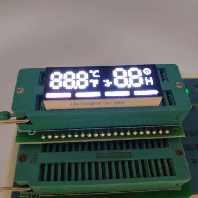 Ultra White/Red 7 Segment LED Clock Display Module for Automotive Time ...