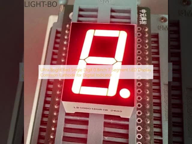 Ultra Bright Red Single Digit 0.8inch 7 Segment LED Display Common ...