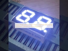 Super Bright White 2 Digit 7mm 7 Segment LED Display Common Cathode for Home Appliances