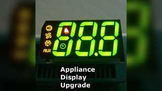 Pure Green 3 Digit LED Display for Appliances