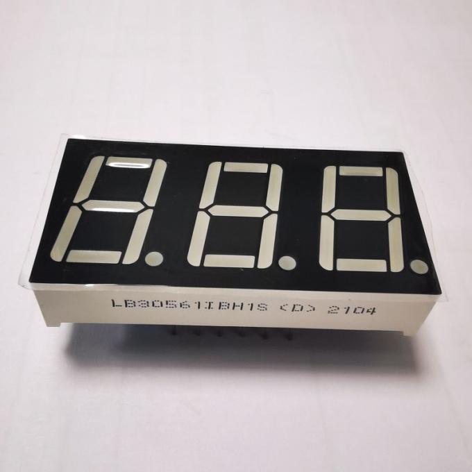 Common Cathode Ultra Bright Blue 7 Segment LED Display Triple Digit 0. ...